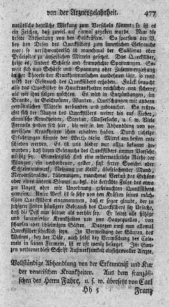 Vollständige Abhandlung von der Erkenntniß und Kur der venerischen Krankheiten.