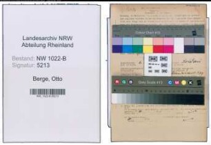 Entnazifizierung Otto Berge , geb. 06.11.1898 (Justizbeamter)