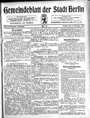 1923,5: Nr. 5, 4. Februar 1923