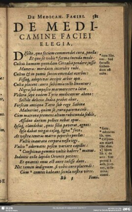 De Medicamine Faciei Elegia
