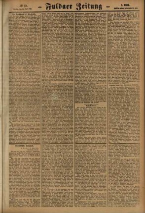 Dritte Ausgabe vom Samstag, den 31. Juli 1915.