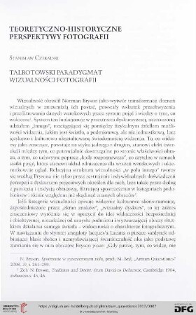 Teoretyczno-historyczne perspektywy fotografii