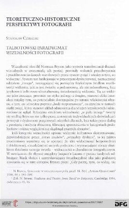 Teoretyczno-historyczne perspektywy fotografii