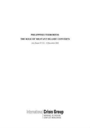 Philippines terrorism : the role of militant Islamic converts