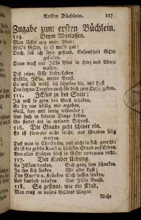 Zugabe zum ersten Büchlein.