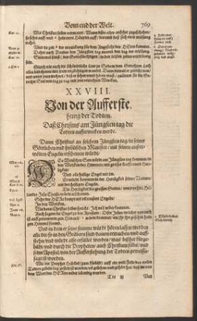 XXVIII. Von der Aufferstehung der Todten.