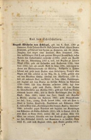 Die deutsche Prosa von Mosheim bis auf unsere Tage : eine Mustersammlung, 2. Von A. W. v. Schlegel bis auf unsere Tage