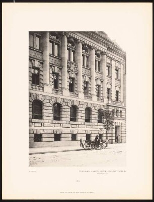 Berliner Handelsgesellschaft, Berlin: Fassadensansicht (aus: Alfred Messel, 1912)