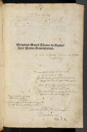 Scriptum super primo libro sententiarum : Mit Textanfängen