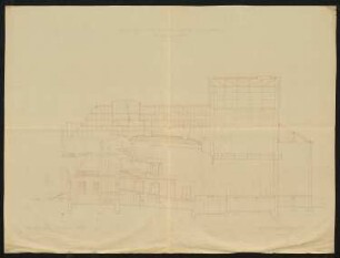 Städtische Bühne, Hildesheim Wiederaufbau: Längsschnitt 1:100