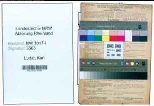 Entnazifizierung Karl Ludat , geb. 25.10.1907 (Kaufmaennischer Angestellter)
