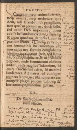 XII. De Sacerdotum militarium officio.