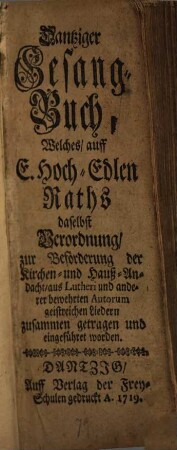 Dantziger Gesangbuch