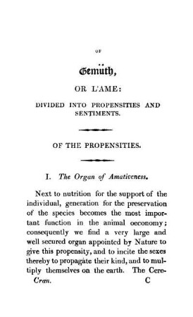Of Gemüth, Or L'Ame: Divided Into Propensities And Sentiments.