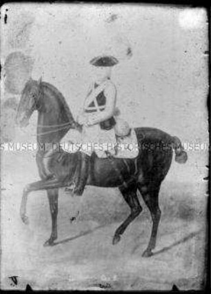 Darstellung eines Soldaten des preußischen Kürassier-Regiments K 5, 1739