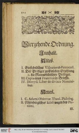 Vierzehende Ordnung