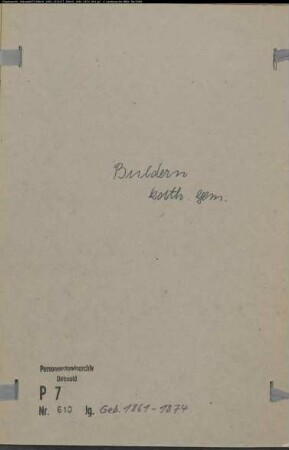 Kirchenbuchduplikat der katholischen Gemeinde Buldern (G 1861-1874). (Gemeinde: Buldern, katholische Gemeinde)