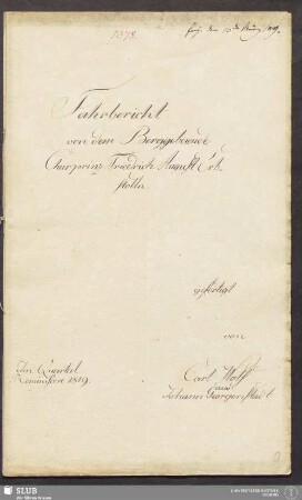 Fahrbericht von dem Berggebaeude Churprinz Friedrich August Erbstolln - 18.6635 4.
