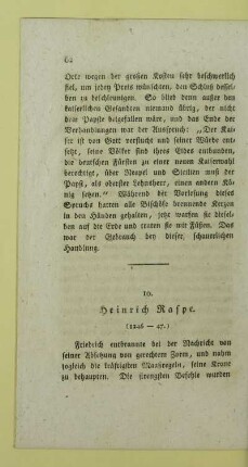 10. Heinrich Raspe. (1246-47)