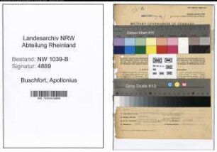 Entnazifizierung Apollonius Buschfort , geb. 18.04.1900 (Beamter)
