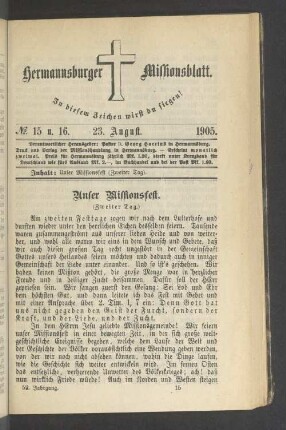 N° 15 u. 16. 23. August. 1905