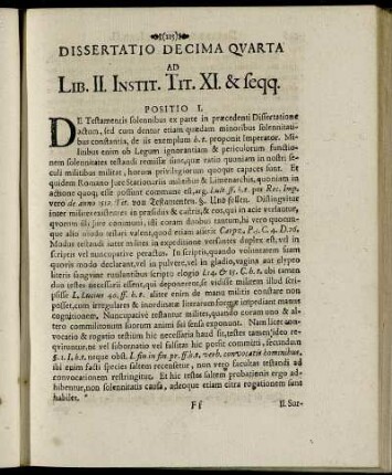 Dissertatio Decima Quarta.
