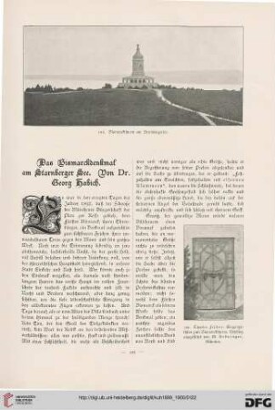 Das Bismarckdenkmal am Starnberger See