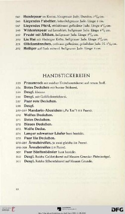 Handstickereien (Nr. 253-311)
