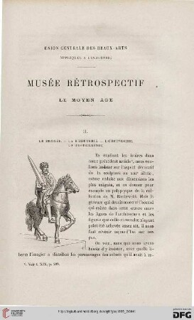 19: Musée rétrospectif, [4], Le Moyen Âge : Union Centrale des Beaux-Arts Appliqués à l'Industrie