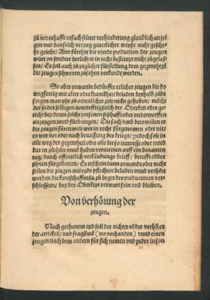 Von verhörung der zeugen.