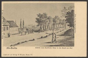 Ansichtskarte Ansicht um 1807, Kottbusser Tor