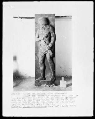 Soldat von einem Ehrenmal für die 1914 bis 1918 gefallenen Marburger Soldaten