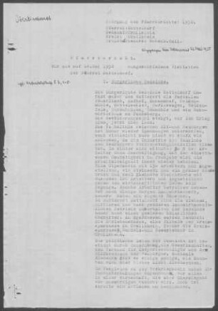 Satteldorf: Pfarrbericht 1950