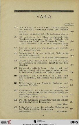 Varia (Nr. 412-443)