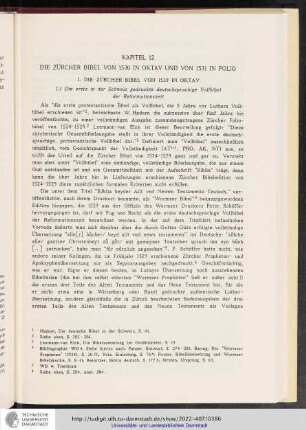 Kapitel 12: Die Zürcher Bibel von 1530 in Oktav und von 1531 in Folio