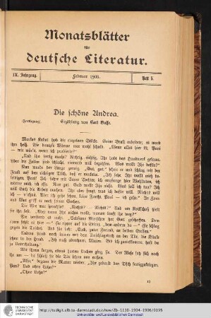 Heft 5. - Februar 1905.