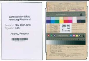 Entnazifizierung Friedrich Adamy , geb. 21.11.1904 (Maurer)