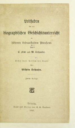 Teil 1: Pensum der Sexta