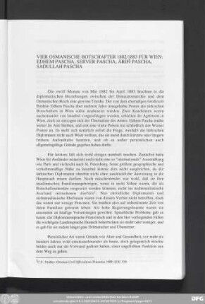 Vier Osmanische Botschafter 1882/1883 Für Wien: Edhem Pascha, Server Pascha, Ârıfî Pascha, Sadullah Pascha