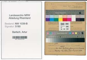 Entnazifizierung Artur Bartsch , geb. 27.10.1907 (Arbeiter)
