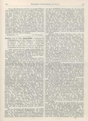 489-491 [Rezension] Bousset, Wilhelm, Kyrios Christos. Geschichte des Christenglaubens von den Anfängen des Christentums bis Irenaeus