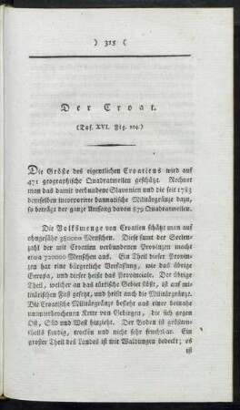 Taf. XVI. Fig. 104. Der Croat Fig. 106. Ein Bergschotte Fig. 105. Ein Schwede; Umriß des Nationalcharakters, der Sitten, Gebräuche, Staatsverfassung etc. der Schweden Fig. 107. Die gerettete Freiheit der Schweizer