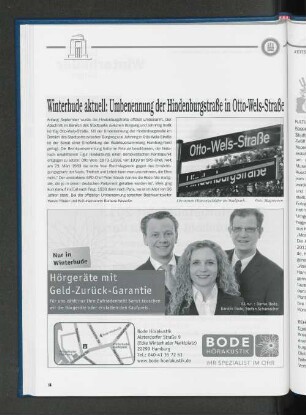 Winterhude aktuell: Umbennenung der Hindenburgstraße in Otto-Wels-Straße