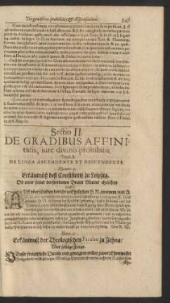Sectio II. De Gradibus Affinitatis, iure divino prohibitis.