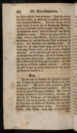528-533, Sire, ehe wir noch die Einwuerfe des Gottlosen ...