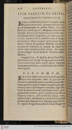 Iter Tertium Ex Brixia, Bergomum Et Mediolanum