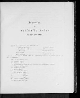 Jahresbericht des Erbschafts-Amts für das Jahr 1895.