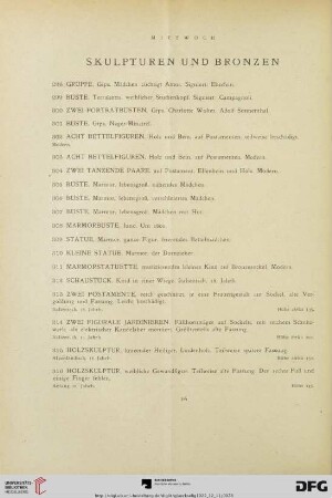 Skulpturen und Bronzen (Nr. 298-354)
