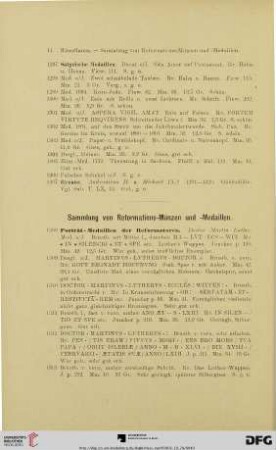 Sammlung von Reformations-Münzen und –Medaillen (Nr. 1308-2162)