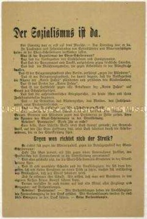 Flugblatt der KPD gegen die Reichsregierung im Zuge der Märzkämpfe 1919